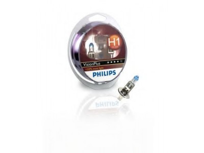 Галогенные лампы Philips Vision Plus +60% H1 12v 55w 12258vps2