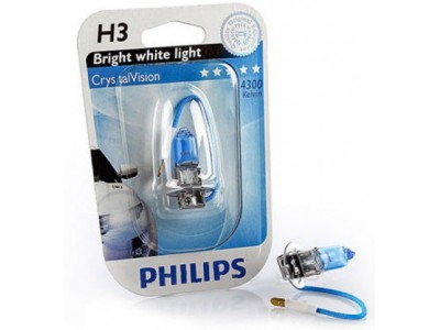 Галогенные лампы Philips Crystal Vision H3 12v 55w 12336cvb1