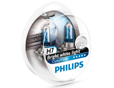 Галогенные лампы Philips Crystal Vision 4300k H7 12v 55w 12972cvsm