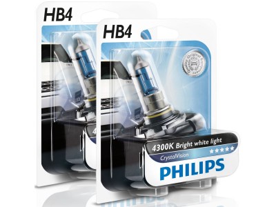 Галогенные лампы Philips Crystal Vision 4300k HB4 12v 55w 9006cvb1