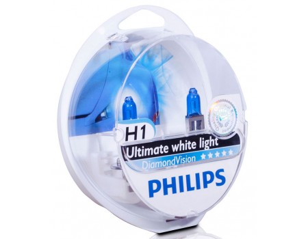 Галогенные лампы Philips Diamond Vision 5000k H1 12v 55w 12258dvs2