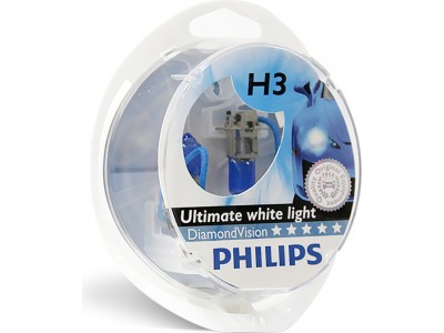 Галогенные лампы Philips Diamond Vision 5000k H3 12v 55w 12336dvs2