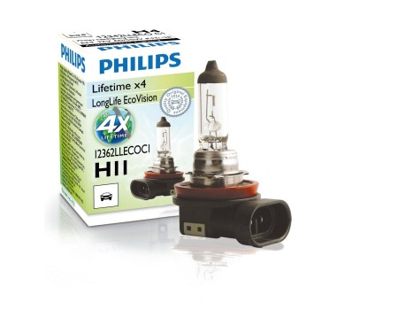 Галогенная лампа Philips Long Life Eco Vision H11 12v 55w 12362llecoc1