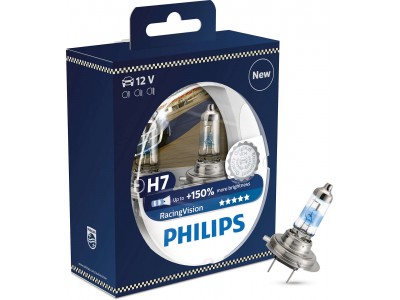 Галогенные лампы Philips Racing vision +150% H7 12v 55w 12972rvs2