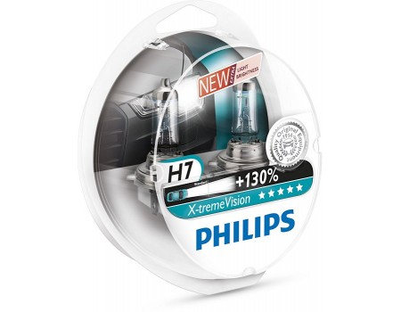 Галогенные лампы Philips Xtreme Vision +130% H7 12v 55w 12972xv+s2