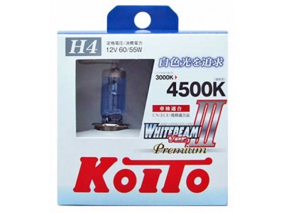 Галогенные лампы KOITO WHITEBEAM III H4 Premium 12v 60/55w P0744W
