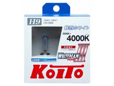 Галогенные лампы KOITO WHITEBEAM III H9 12v 65w P0759W