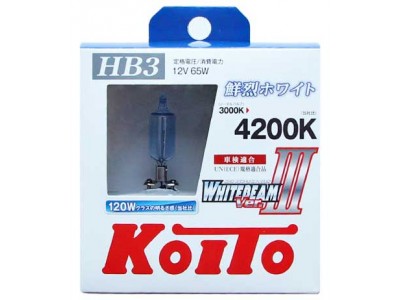 Галогенные лампы KOITO WHITEBEAM III HB3 12v 65w P0756W