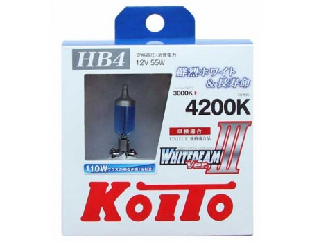 Галогенные лампы KOITO WHITEBEAM III HB4 12v 55w P0757W