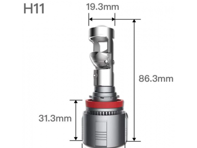 Светодиодные лампы H11 Mini LED Lens DC 12-24V, 30W*2, 5000K