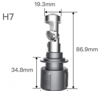 Светодиодные лампы H7 Mini LED Lens DC 12-24V, 30W*2, 5000K