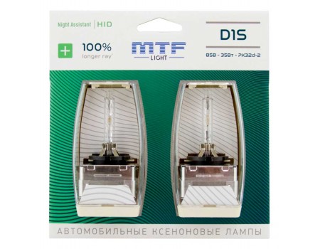 Ксеноновая лампа D1S MTF Night Assistant +100% 4800k nabd1s 2шт