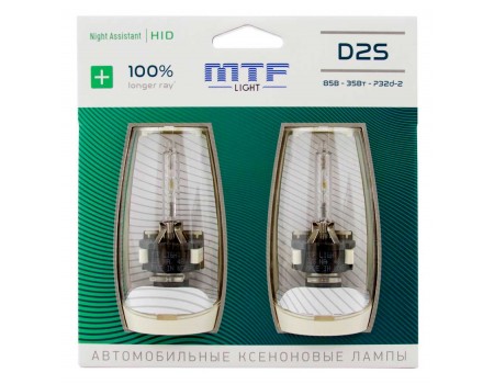 Ксеноновая лампа D2S MTF Night Assistant +100% 4800k nabd2s 2шт
