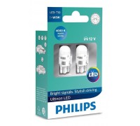 Габаритные светодиодные лампы Philips W5W T10 Ultinon LED 4000k 12v 11961ulw4x2