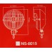 Дополнительная фара дальнего света SIRIUS NS-8015 Laser (к-т с решетками)