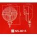 Дополнительная фара дальнего света SIRIUS NS-8015 белая (к-т с решетками)