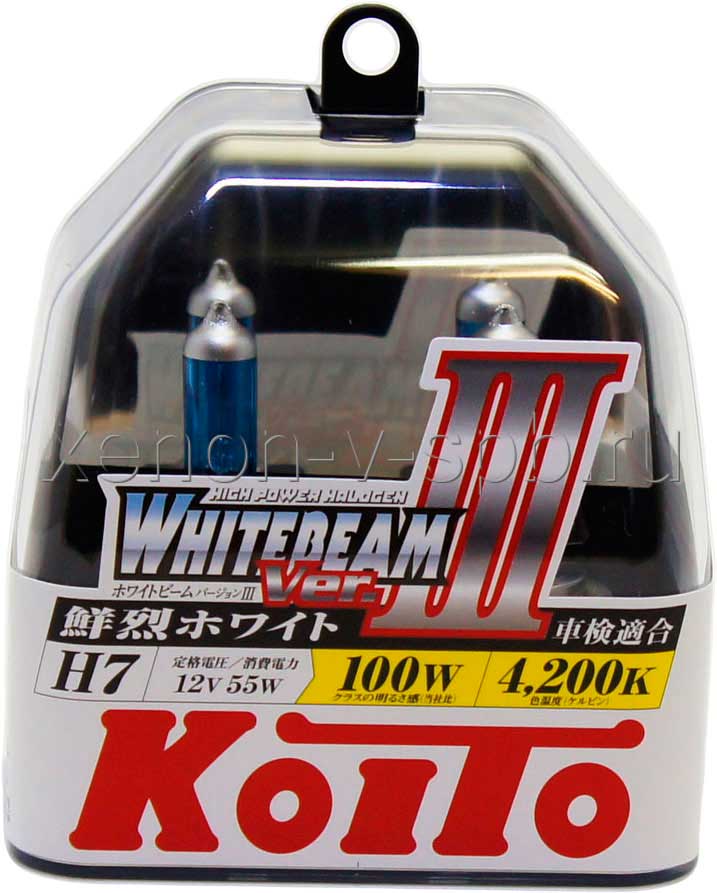 Лампы Koito Whitebeam III производства Япония H7 H4 H3 HB4 HB3 H11 H8 H27